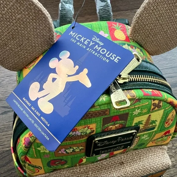 Disney Mickey Mouse: The Main Attraction Enchanted Tiki Room Loungefly Backpack - Picture 3 of 4